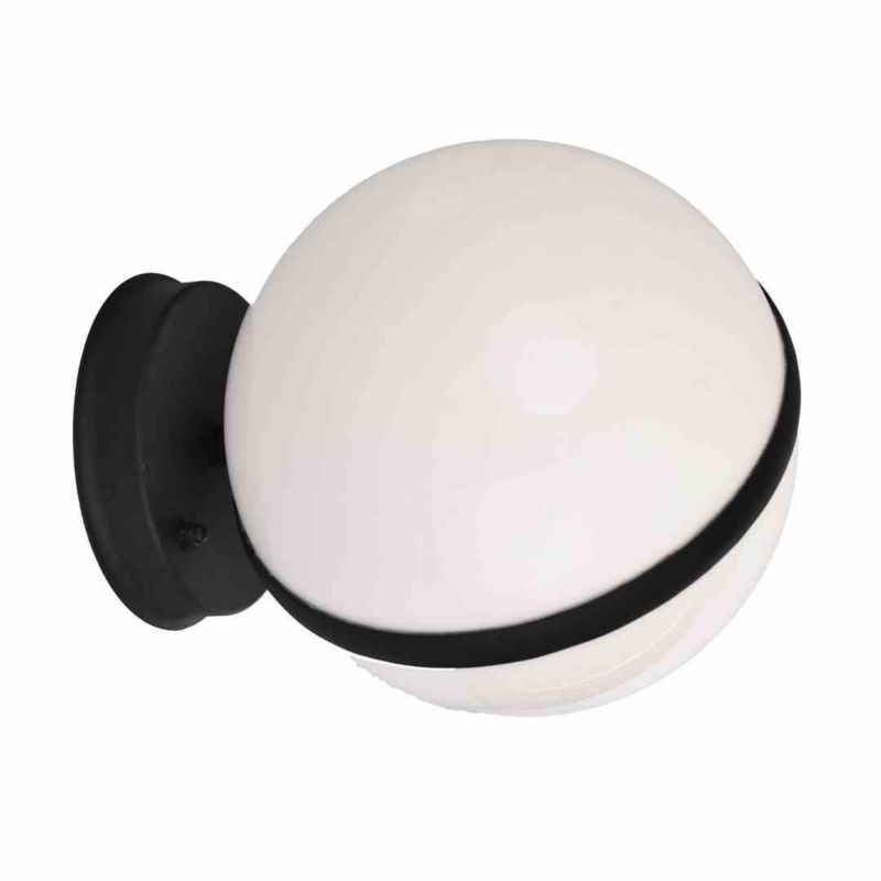 Kinkiet ścienny zewnętrzny Eko-Light Circulo czarno-biały 1 x E27 x 40W IP44 wym: 20 x 20 x 23 cm - 1 szt.