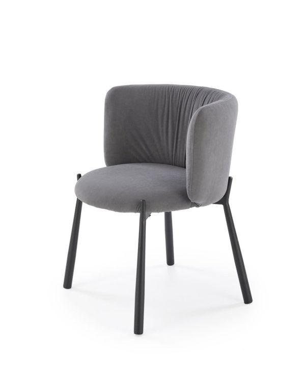 Krzesło Halmar tapicerowane K531 VELVET szare 1 szt