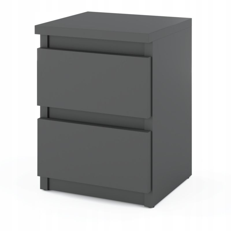Szafka Nocna Stiv-Meble 2 Szuflady 30 Cm Stolik Szary Mat 30X30X40 Cm 1Szt.