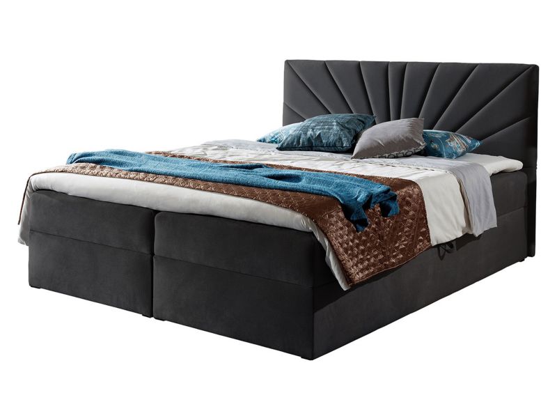 Łóżko kontynentalne MIRJAN 24 Top 4 140x200 ciemny szary 1 szt.