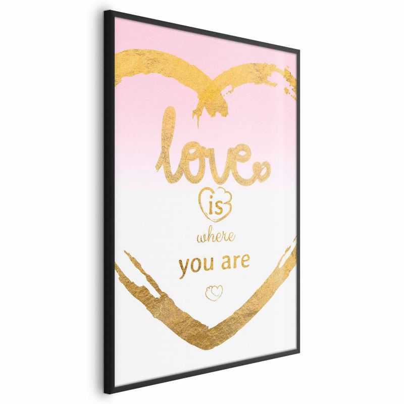 Plakat Artgeist Love Is 40x60 cm z ramą czarną 1 szt