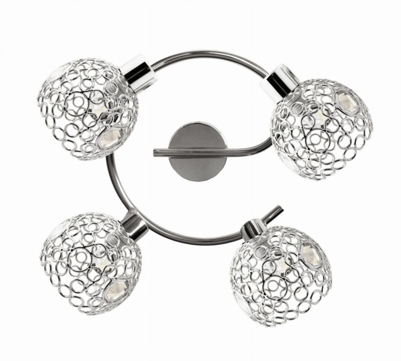 Lampa sufitowa wisząca Candellux Aron chromowana wym: 17 x 44 x 44 cm 4xG9 x 40W 1 szt.