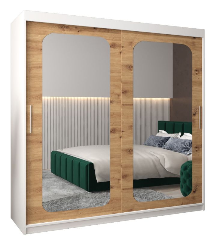 Szafa przesuwna Garderoba Abiks PROMO T3 200 biały/artisan 1 szt.