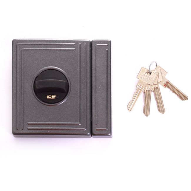 Zamek nawierzchniowy jednobębenkowy LOB Yeti atestowany grafitowy