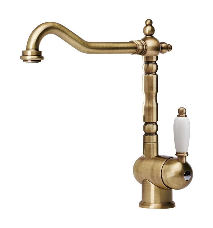 Bateria kuchenna Franke Old England stare złoto, 360 obrót, stojąca jednouchwytowa 1 szt.