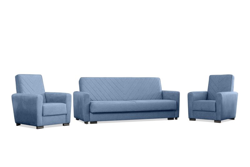 Zestaw mebli tapicerowanych Bettso Vera wypoczynkowy do salonu niebieski 1szt.