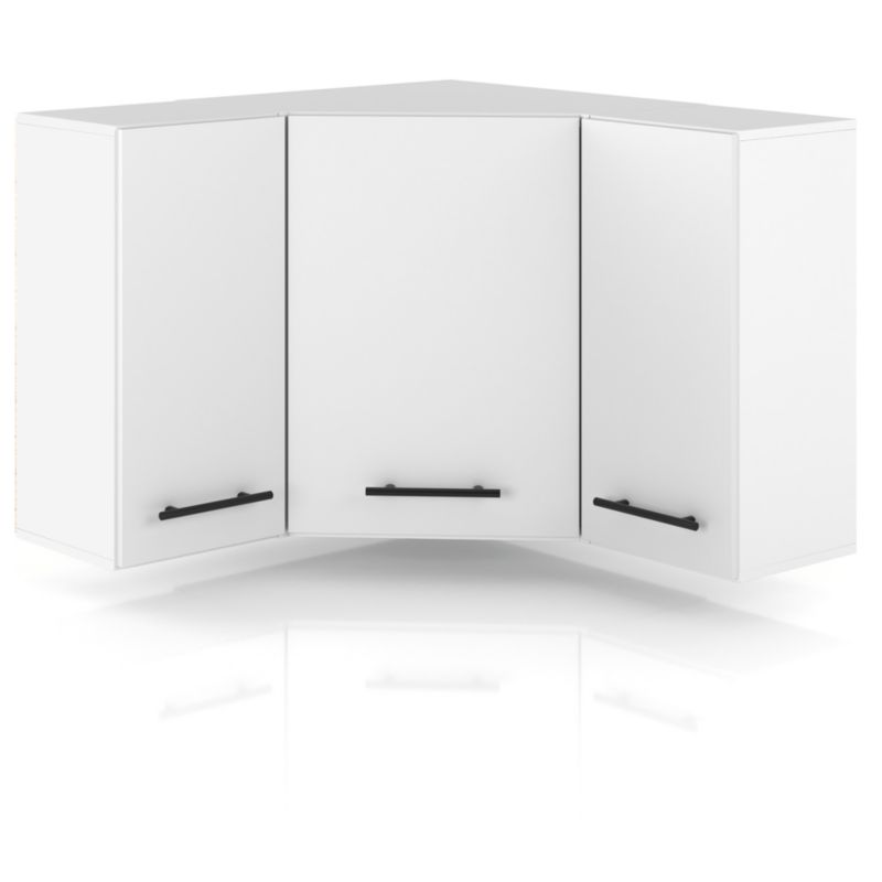 Szafka Kuchenna Hurtownia-Mebli Wisząca Narożna GN90X90 sPremium 90cm Biały Mat Biały Mat 90x32x72 cm 1szt.