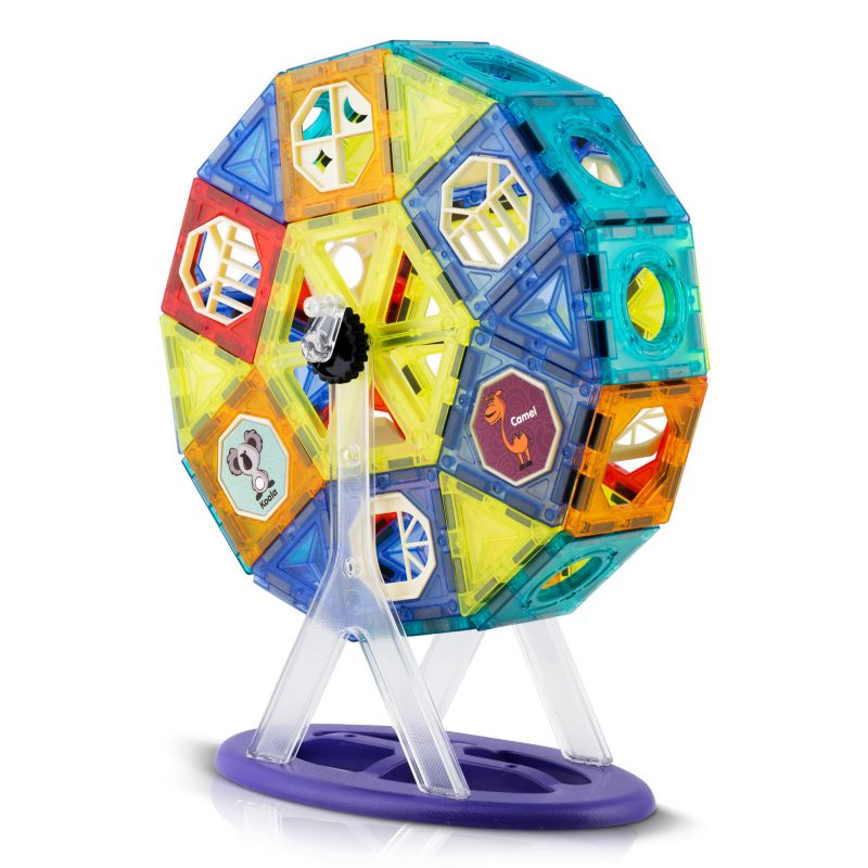 Klocki magnetyczne konstrukcyjne Ricokids RK-769 zestaw 71 el. Karuzela 1szt.