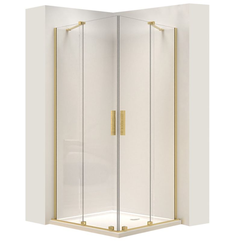 Kabina Prysznicowa Narożna Rea Montana 80X10X200,5Cm Złoty Szczotkowany 1 Szt