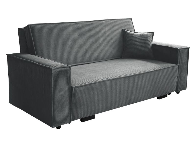 Kanapa rozkładana MIRJAN 24 Viva Star Sztruks IV ciemny szary 1 szt.