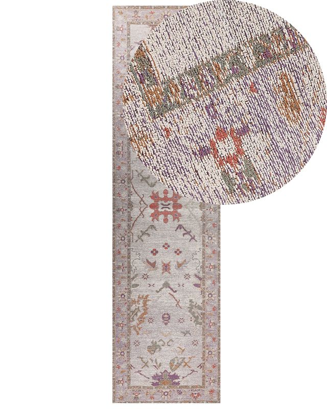 Dywan bawełniany 80 x 300 cm beżowy Yanoba 1 szt.