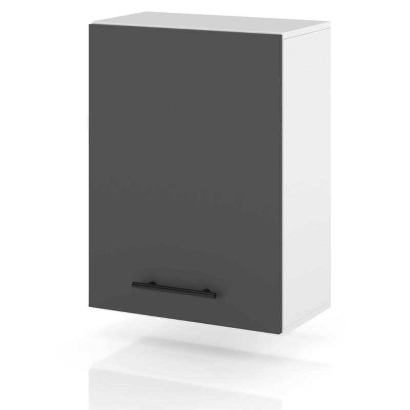 Szafka Kuchenna Hurtownia-Mebli Wisząca W50 sPremium 50cm Biały Mat Szary Mat 50x32x72 cm 1szt.