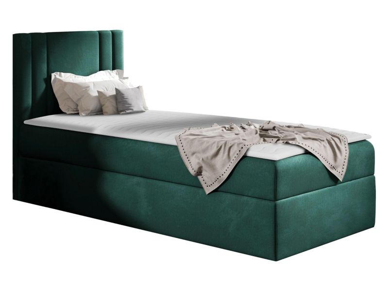 Łóżko kontynentalne MIRJAN 24 Carmen Mini 90x200, Strona: Lewa butelkowa zieleń 1 szt.