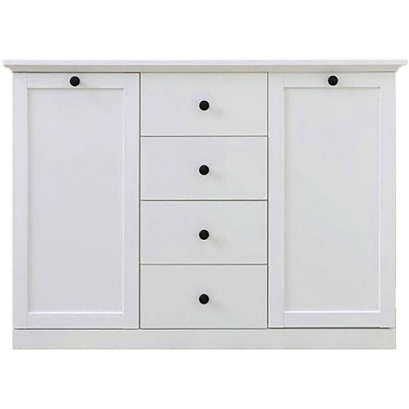 Komoda DIVE Biała 119 cm Mebel Elite Dwudrzwiowa z Szufladami do Salonu 1 szt