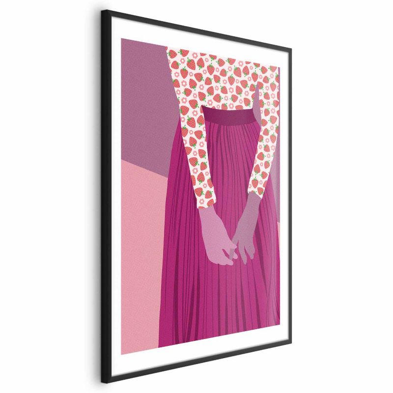 Plakat Artgeist Truskawkowa pani 60x90 cm z ramą czarną 1 szt