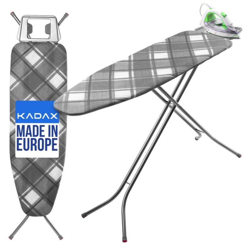 Deska Do Prasowania KADAX 120x38cm szeroka Składana Z Uchwytem Na Żelazko Solidna 1szt.