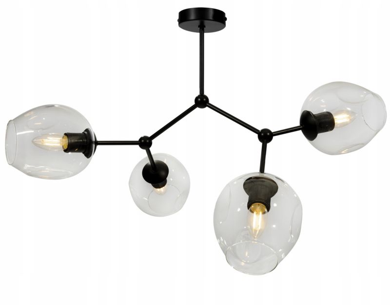 Lampa sufitowa wisząca Light Home LH Praga DNA 4x E27 60W bezbarwny 1szt.