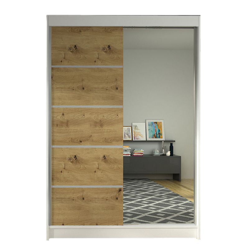 Szafa MIRJAN 24 z drzwiami przesuwnymi Lino III biały/dąb artisan 1 szt.