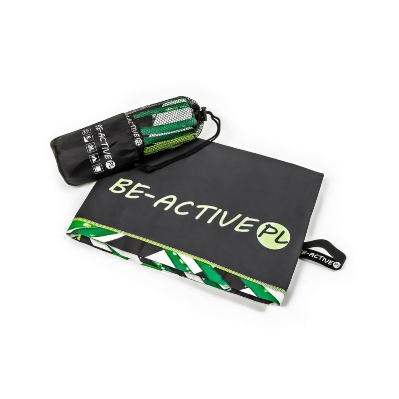 Ręcznik Be-active.pl szybkoschnący z mikrofibry na plaże 130x80 liście 1szt