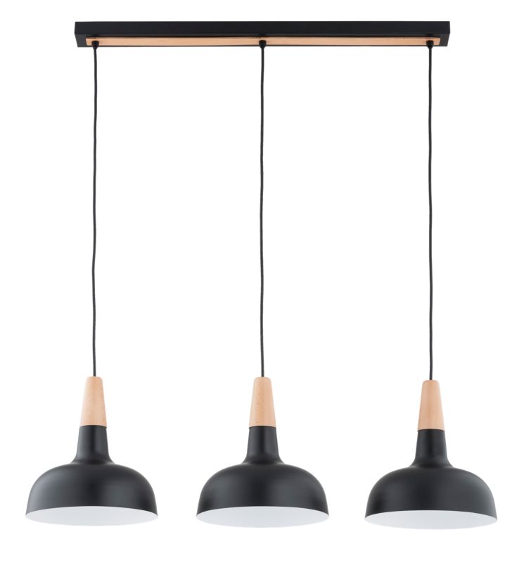 Lampa wisząca Rodos 3 x E27 czarna