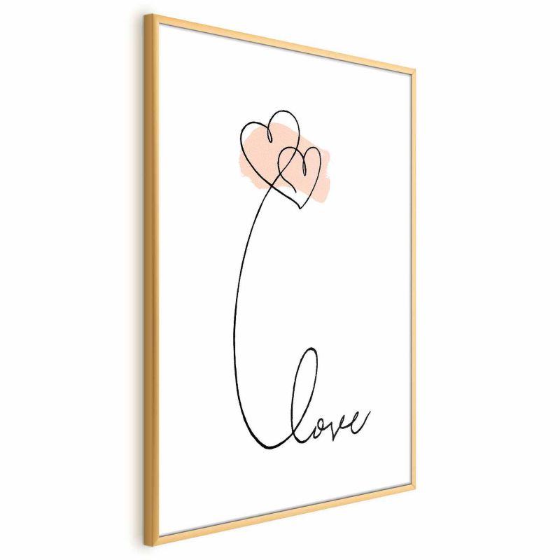 Plakat Artgeist Połączeni w chmurach 60x90 cm z ramą złotą 1 szt