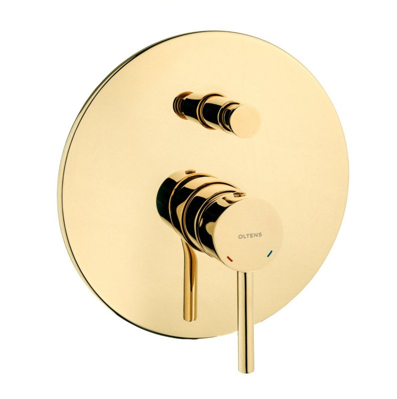 Bateria wannowo-prysznicowa Oltens Molle złoty połysk, podtynkowa, ceramiczna głowica, 1 szt.