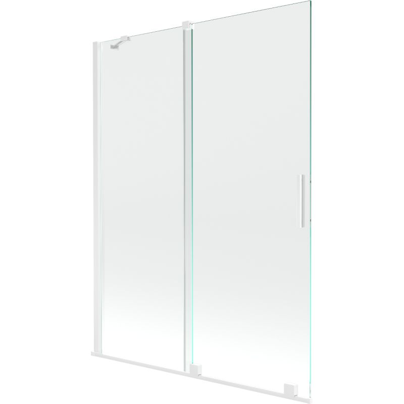 Parawan nawannowy 2-skrzydłowy Mexen Velar transparent biały 130x150 cm 1 szt.