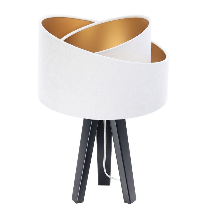 Lampa Bps Koncept stołowa GEMSTONE biała/złota/czarna 1 szt