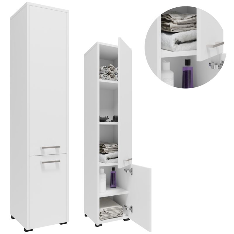 Szafka łazienkowa Matkam stojąca wisząca F1402DBIA słupek 140cm biały 1 szt.