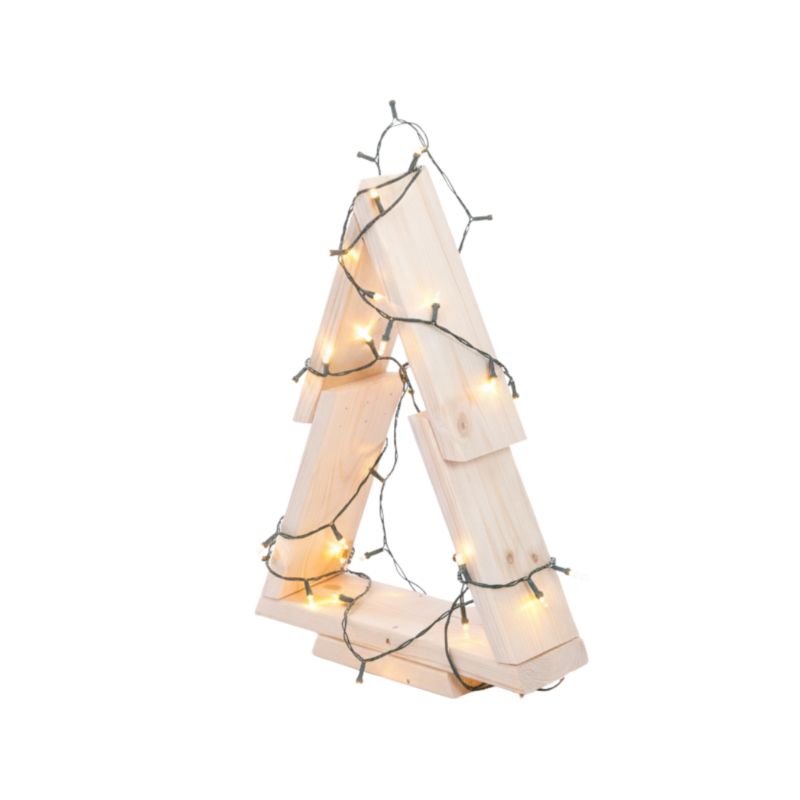 Choinka drewniana stojąca MODO24 43 x 30 cm drewno naturalne 1 szt