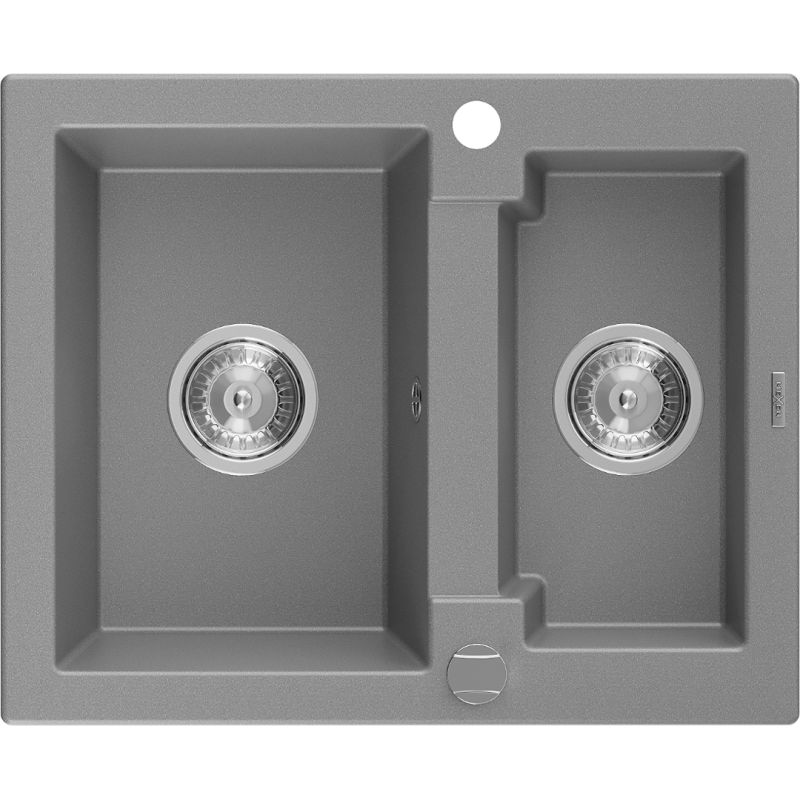 Zlewozmywak wpuszczany Mexen Carlos 1,5-komorowy szary 582x475 mm - 6518581500-71-G 1 szt.