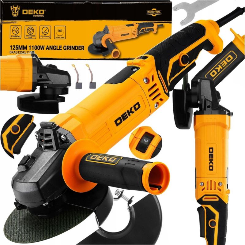 Szlifierka kątowa DEKO 1100W 12000 obr./min 125 mm 1 kpl.
