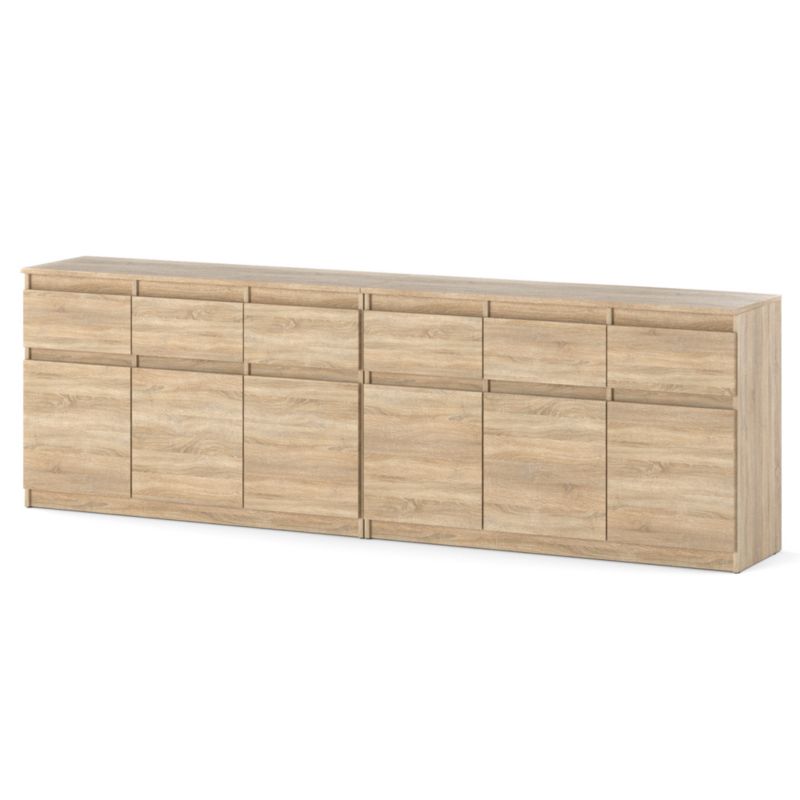 Komoda Hurtownia-Mebli Szuflady 6 Olia Best 240cm Dąb Sonoma Dąb Sonoma 240x35x75 cm 1szt.