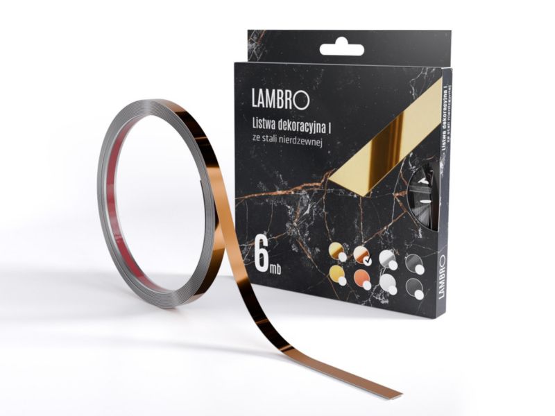 Listwa dekoracyjna samoprzylepna Lambro miedziany połysk 1 x 600 cm 1 szt.