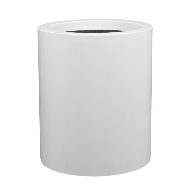 Doniczka Lechuza Z Włókna Szklanego Na Taras Do Domu D901N biały Połysk 1 szt