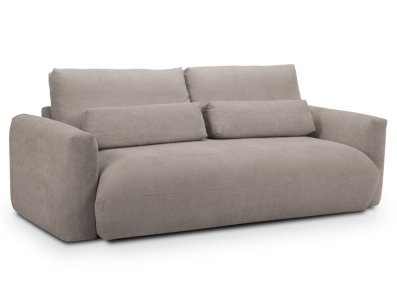 Sofa 3-osobowa LaMiaSofa FERMO z tkaniny szenilowej 240x110 cm ciemny beż 1 szt.