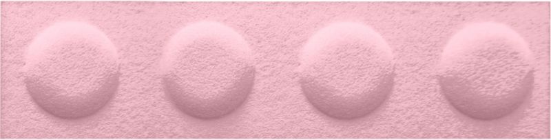 Panel dekoracyjny Decosa 60 x 15 cm filcowy klocek róż pastelowy