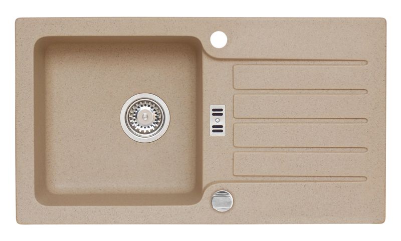 Zlewozmywak granitowy Alveus Niagara 30 kol. 55 beż (78x43,5cm) 1-komorowy 1szt.
