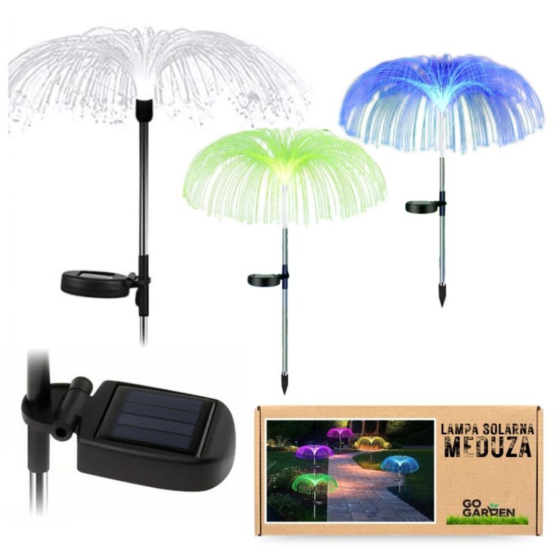 Lampa Solarna Ogrodowa Gogarden Led Meduza Rgb Ip65 74 Cm 2 Szt.