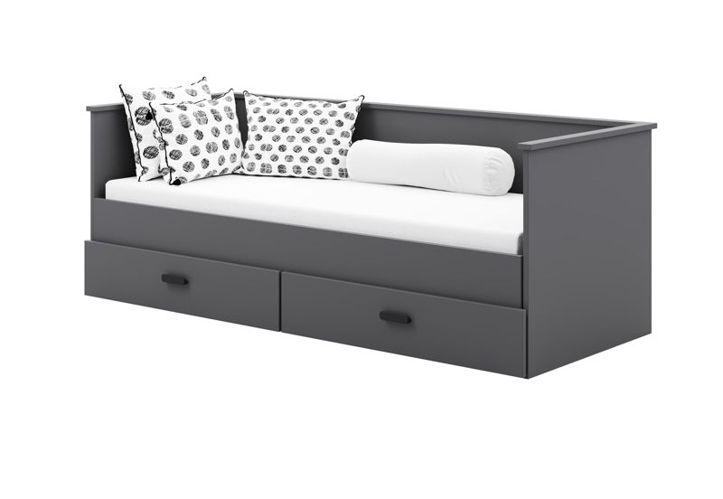 Łożko rozkładane Kobi HELIOS z dwoma szufladami szary 200x80/200x160 1 szt.