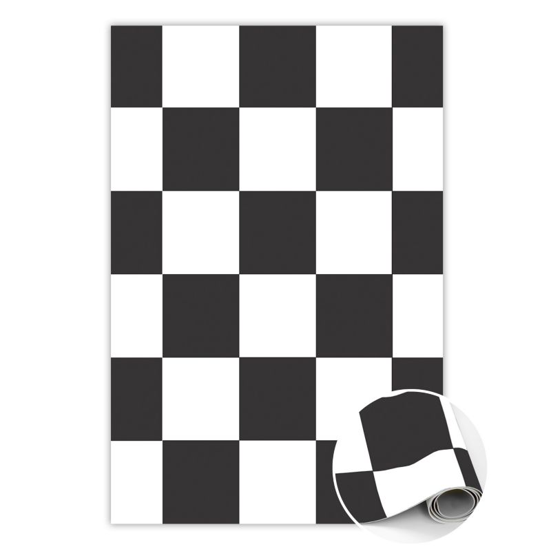 Dywan Tulup Winylowy z Nadrukiem 80x120 cm Szachownica Uniwersalny z Modnym Wzorem 1 szt.