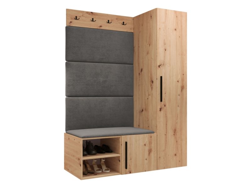 Garderoba MIRJAN 24 Medi II dąb artisan + szary 1 kpl.