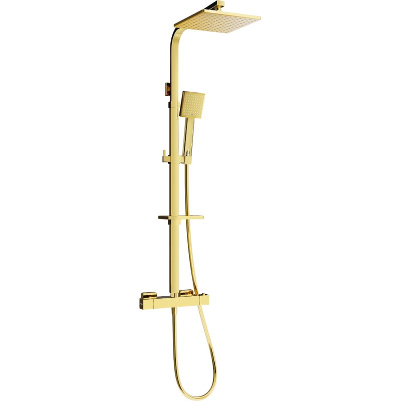 Zestaw prysznicowy natynkowy Mexen Cube złoty 1 szt.