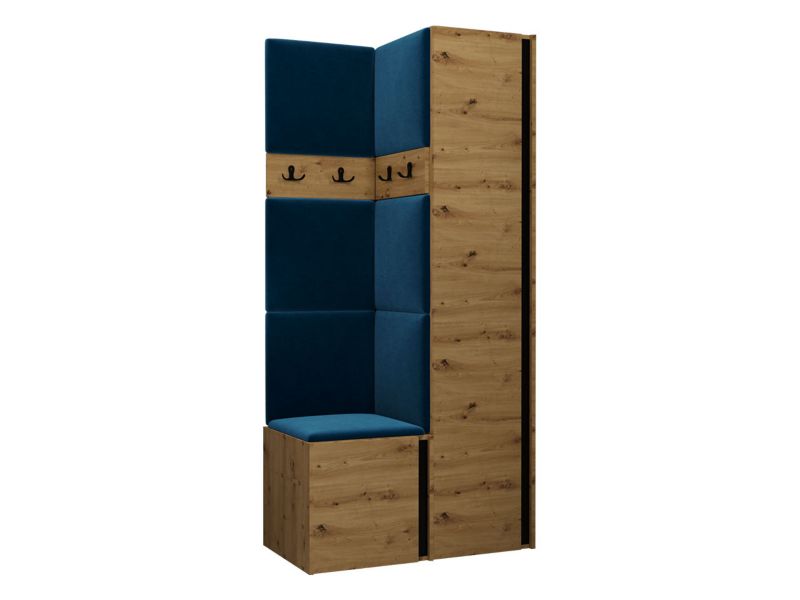 Garderoba MIRJAN 24 Orion XXIV dąb artisan/czarny + granatowy 1 kpl.