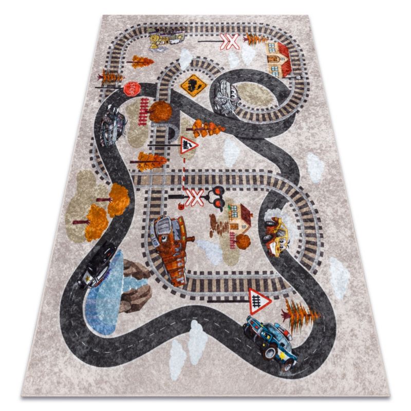Dywan dla dzieci Junior RugsX 140x190 cm szary BR228 1 szt.