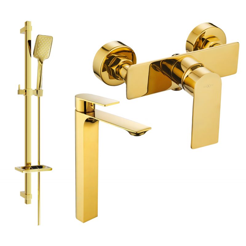 Zestaw natryskowy Mexen Alexa złoty 1 szt.