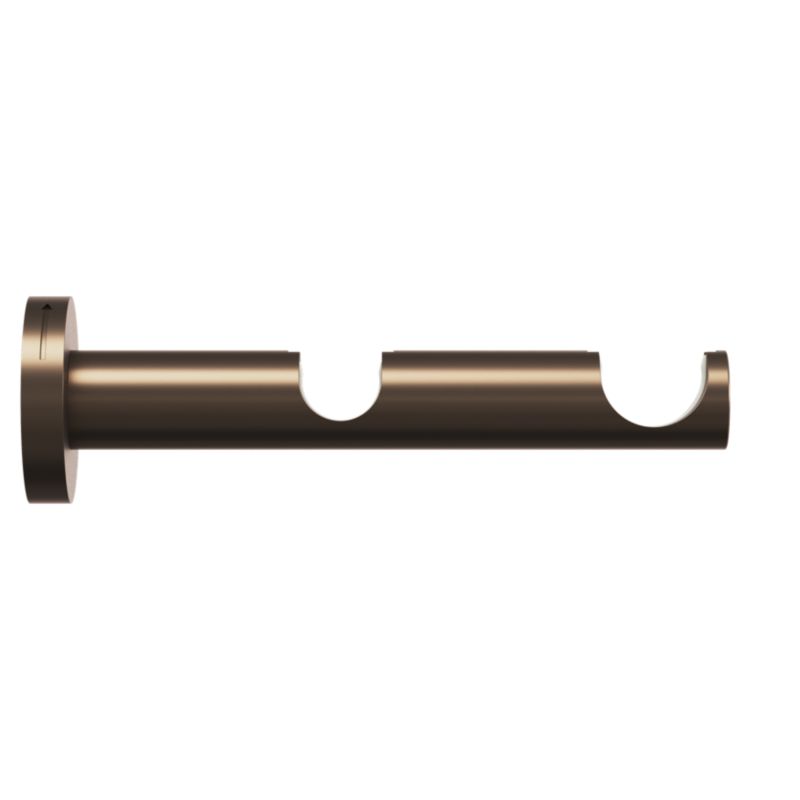 Wspornik ścienny podwójny Goodhome Kozani 19/19 mm brązowy