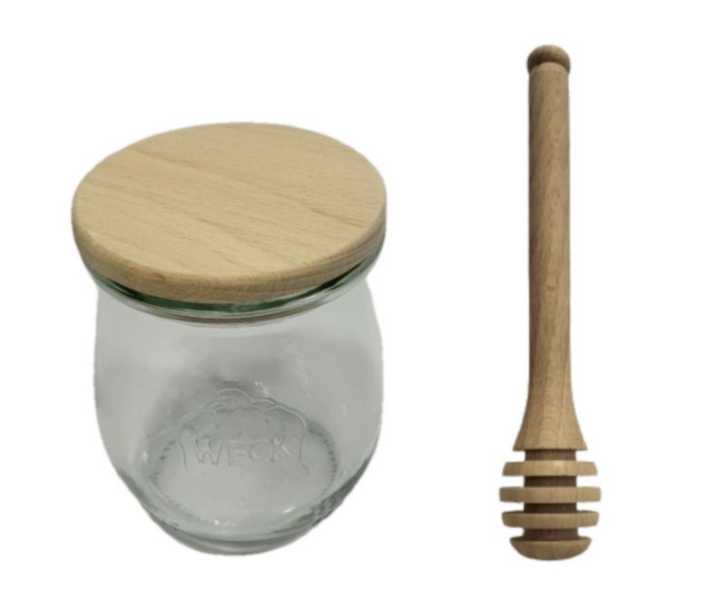 Słoik MODO24 Weck 220 ml fi 60 tulip drewniane wieko nabierak 1 kpl.