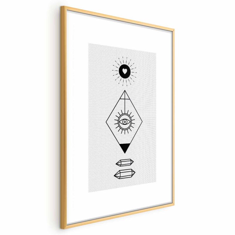 Plakat Artgeist Symbole 40x60 cm z ramą złotą 1 szt