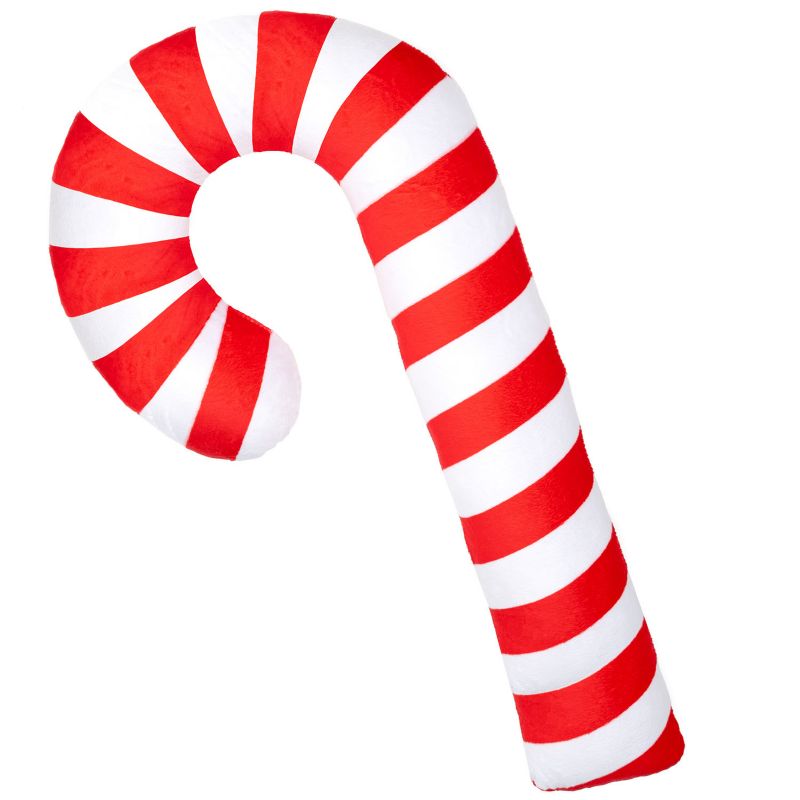 Poduszka dekoracyjna Ferocity Laska Cukrowa Aksamitna 55x8 cm Czerwono-Biała szt.